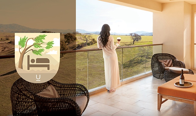 Woman Looking From Resort